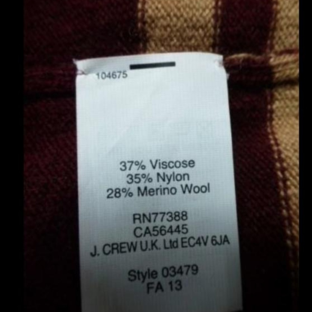 SZ Med. J. Crew Burgundy-Brown & Tan Sweater Dress - Picture 3 of 3